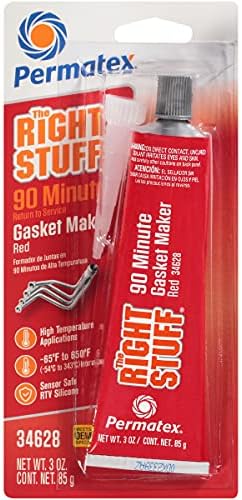 Permatex 34628 Right Stuff 90 Minute Red High Temperature Gasket Maker, 3 oz