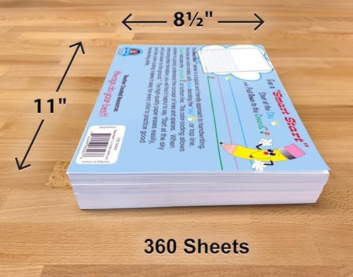 Teacher Created Resources 76543 Smart Start 42737 Story Paper: 360 sheets, White (Pack of 6)