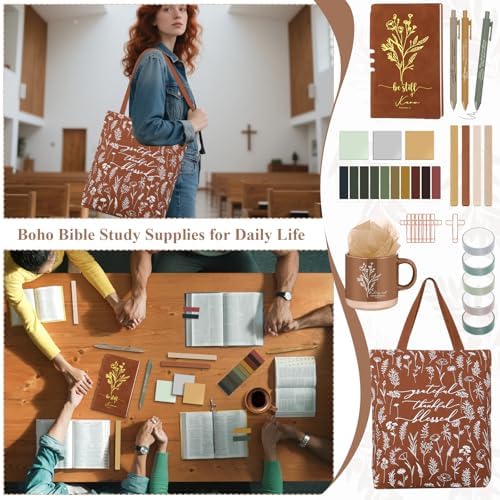 Reallnaiv Housekeeping Mug Bag Notebook Highlighter Pen Note, Brown