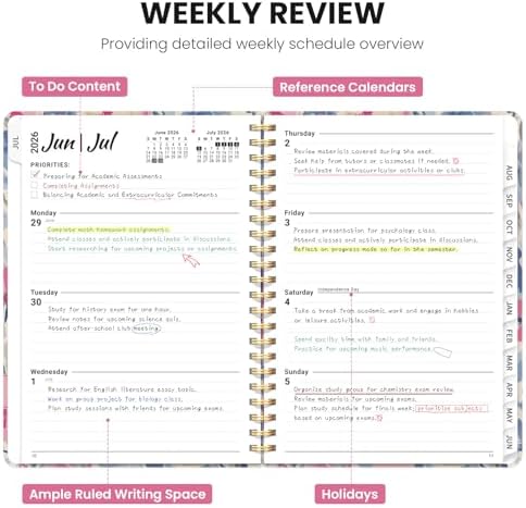 ZOTIA Planner 2026-2027 Jul 2026-Jun 2027 Academic Monthly & Weekly Planner