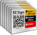 [Santek] EZ Sign NFC E-Paper Display – No Battery, Ultra-Thin 0.13”, Rewritable 4-Color Digital Display, App-Controlled (iOS/Android/PC), IP65 (Silver, 4.2" 6pcs, No Stand and Clip Included)