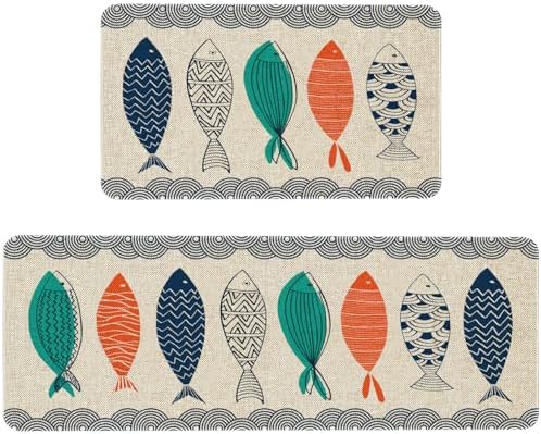 Kitchen Rugs and Mats Set of 2,Floor Mats for Home Kitchen Decor Mat