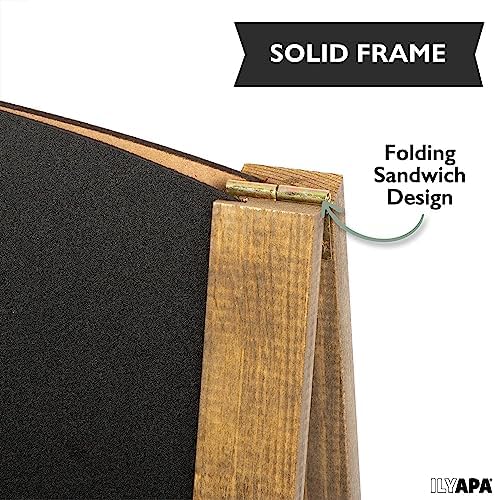 Ilyapa A Frame Chalk Board Easel Sign 18x31.5 in - Sandwich Signs Outdoor