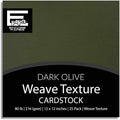 DARK OLIVE—12x12 Textured Cardstock | 80lb Textured Green Scrapbook Paper | Premium Cardstock for Cricut Cutting | 25 Sheets