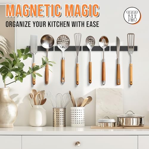 FINDMAG 12 Pack Magnet Strip, Strong Magnet, Black, 2.36x0.39x0.12in