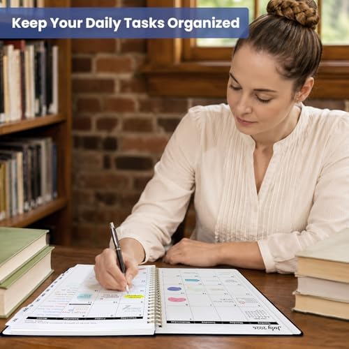 Large Planner 2026-2027, A4 (8.5" x 11") Hardcover Weekly & Monthly Planner July 2026 - June 2027 with Monthly Tabs, Academic Planner for School, Work and Office, Garden of Whimsy