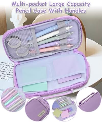 65 Pcs Bible Study Supplies-Bible Journaling Kit for Women,Aesthetic Bible Study Tools with Pencil Case Bible Highlighters Bible Tabs and Pens,Mothers Day Christian Gifts for Women (Purple)