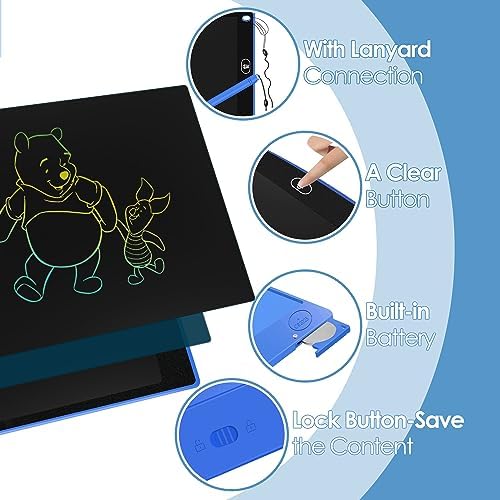 24 Pack LCD Writing Tablet Drawing Board 8.5 inch Colorful Drawing Tablet for Kids, LCD Erasable Doodle Pad Educational Toy Gift for Boys Girls (Blue,Black,Green,Pink)