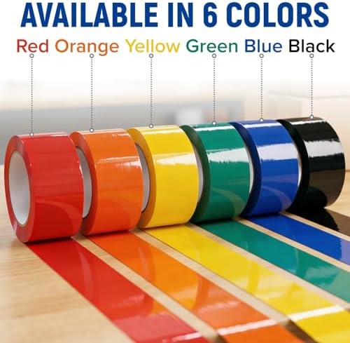 3" x 110 Yards Blue Packing Tape, 2 Rolls - 2.0 Mil Carton Sealing Tape
