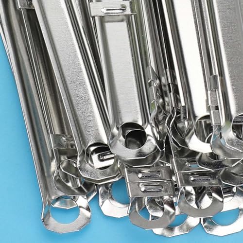 WALFRONT 50pcs Metal Prong Fasteners, Sturdy Binding Clips for A4 Paper, Organize Up to 350 Sheets for Office Use