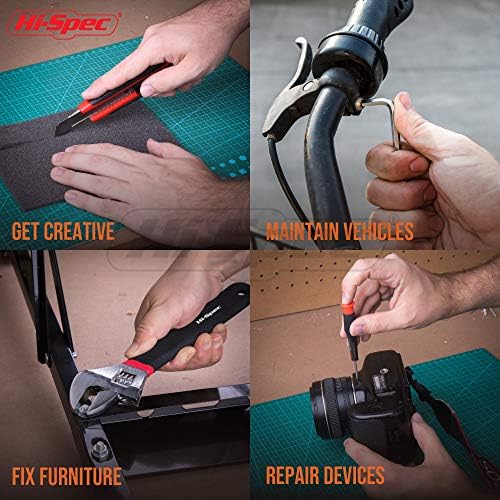 Hi-Spec Home Tool Kit in a Portable Toolbox Case Office and College Set