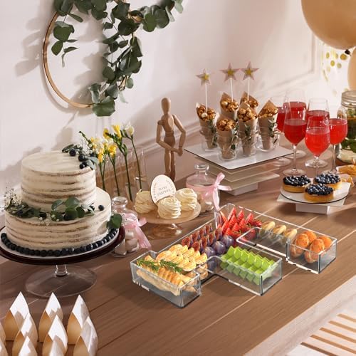 11" Acrylic Letter Charcuterie Tray,Fillable Alphabet & Number Box(Letter F)