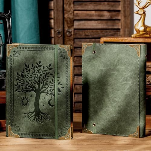 Ovesmusl PU Leather A5 Binder 6 Ring Refillable Journal Cover No Refill
