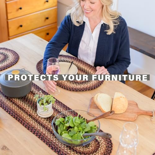 Homespice Prescott Jute Braided Placemats, Oval 13x19 Set of 4