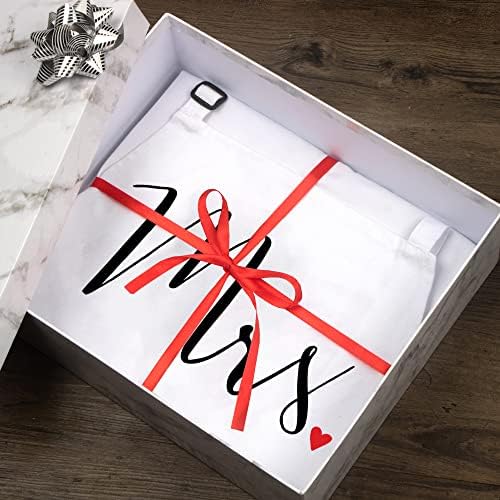 Prazoli His and Her Aprons - Mr and Mrs Couples Engagement, Cute Bridal Shower Gift Anniversary Wedding Registry Items & Decoration, Housewarming Gifts for New Home Newlywed