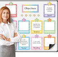 16 Pcs Magnetic Write Wipe Organization Chart, Stars