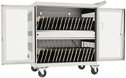 Tripp Lite 32-Port USB Charging Cart Storage Station for Android & Tablet, White (CSC32USBW)