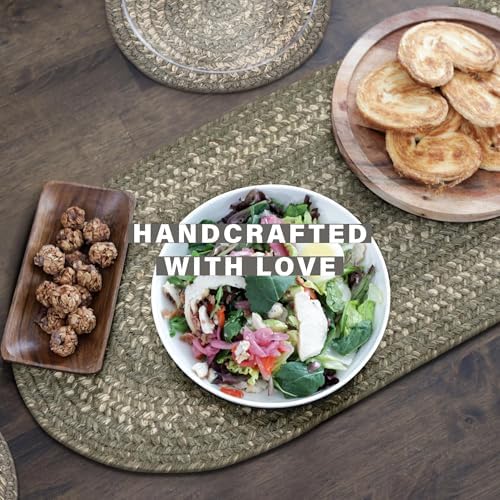Homespice Grey Cloud Jute Braided Table Runner, Rect 8x28 Set of 2