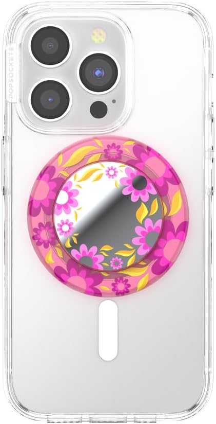 PopSockets Phone Grip for MagSafe, Magnetic Holder- Pink Relief | Removable, For Kindle / Android / iPhone, With Magnet, Hot Pink, Electronic Accessories, For iPad/Kindle/iPhone/Android