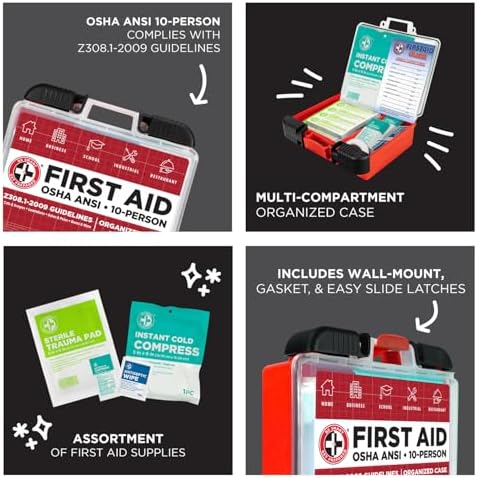 Be Smart Get Prepared OSHA/ANSI First Aid Kit - 10 Person