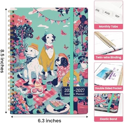 Planner 2026-2027, Monthly & Weekly Jul 2026-Jun 2027 Calendar Planner
