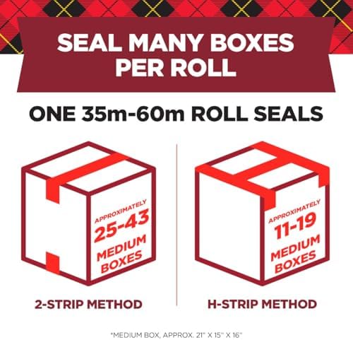 Scotch Secure Seal Packaging Tape, 6-Count, 1.88 in x 54.6 yd (Pack of 6)