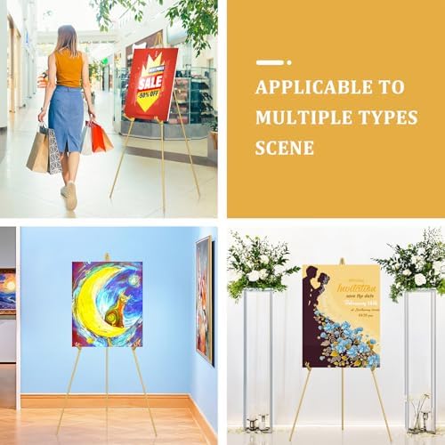Display Easel Stand for Wedding Sign, Tripod Collapsible Portable Easel