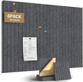 JBER Cork Board Alternative, 6 Pack 36" x 24" Felt Board, Dark Gray