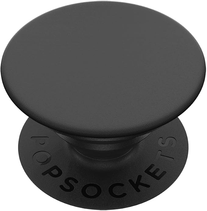 PopSockets Adhesive Phone Grip, Holder- Black | Secure Comfortable Hold, Anti-Drop, Kickstand, Black, Electronic Accessories, For iPad/Kindle/iPhone/Android