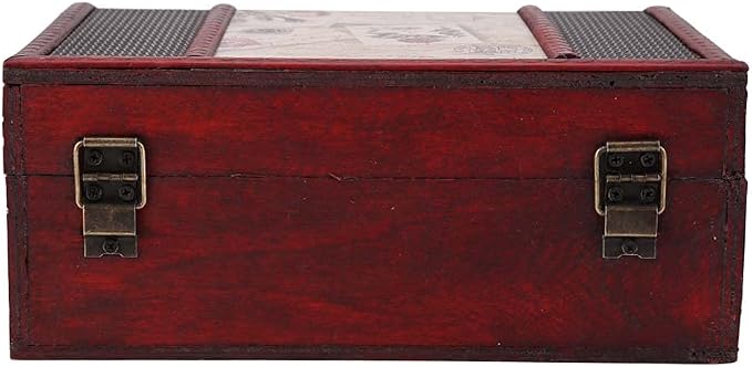Vintage Keepsake Box, cigar boxes empty Antique Decoration Displays Crafts Wooden Photo Storage for Home Office Hand-Made Treasure Decorative Old-Fashioned