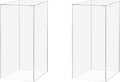 2 Pack Acrylic Riser Box Tall Pedestal 5 Sided Cube No Lid Flower Tower Art Stand Easel Display Decor 12" x 12" x 32" Collectible Show Case by Marketing Holders