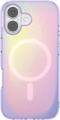 PopSockets iPhone 17 Phone Case with MagSafe- Aura | Magnetic, Wireless Charging, Camera & Drop Protection, Purple, Aura, Lavender, Purple