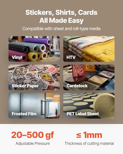 VEVOR Vinyl Cutter Machine, 34 inch Max Feed Width, Dual Blades, Adjustable Force and Speed, LED Display, Vinyl Plotter Cutter Printer with Signmaster Software for Compatible with Windows and macOS