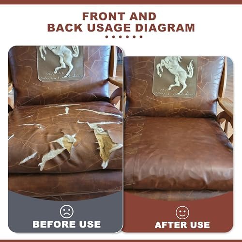 Besezx Leather Repair Patch Tape Kit, Self Adhesive Leather Repair for Furniture, Couch, Sofa, Car Seats,Office Chair,Vinyl Repair Kit.60inx16in