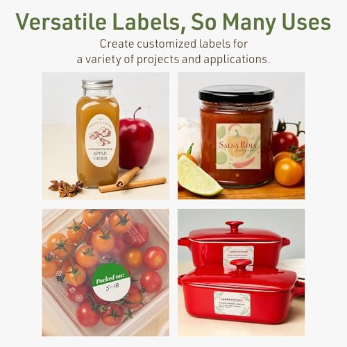 Avery Dissolvable Round Labels, Sure Feed Technology, 2.5" Diameter, Matte White, Print-to-The-Edge, Laser/Inkjet Printable, 225 Labels Total