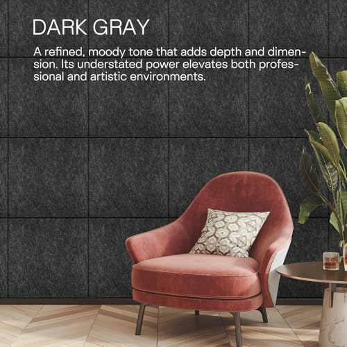 MaxGear Extra Large Bulletin Board 72" x 48", Dark Gray Felt Wall Tiles