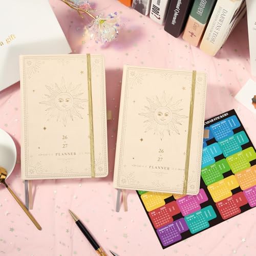 Planner 2026-2027 - Academic Planner 2026-2027, Faux Leather planner 26-27