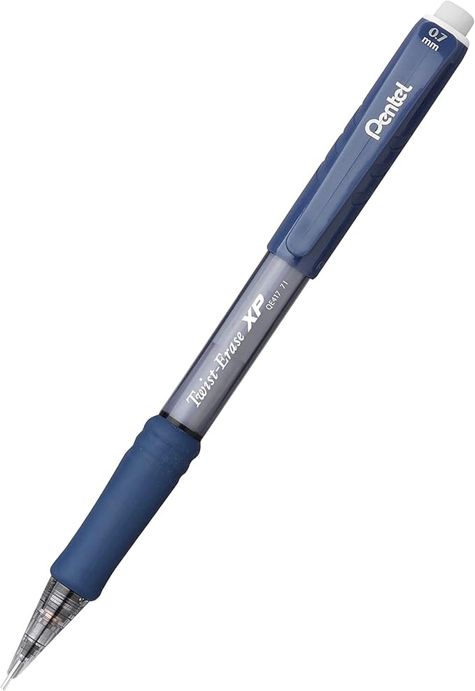 Pentel Twist Erase EXPRESS Automatic Pencil, 0.7mm Lead Size, Blue Barrel, Box of 12 (QE417C)
