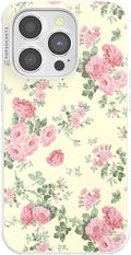 PopSockets iPhone 14 Pro Phone Case with MagSafe- Cottage Tutu | Magnetic, Wireless Charging, Camera & Drop Protection, Yellow, Butter, Flower, Floral