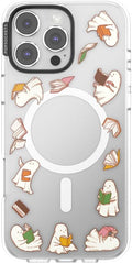 PopSockets iPhone 16 Pro Max Phone Case with MagSafe, Wireless Charging Compatible, Bookish - Spooky Book Club Clear