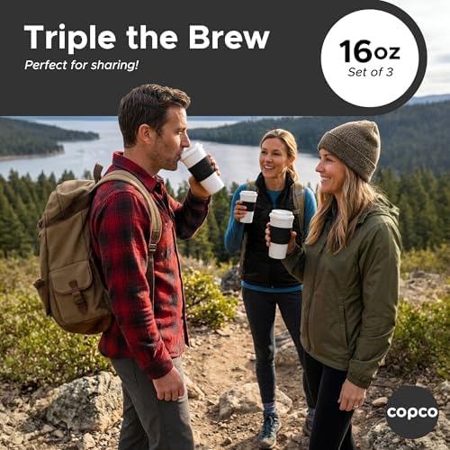 Copco Acadia Travel Mug, 16 Oz - Black, Set of 3
