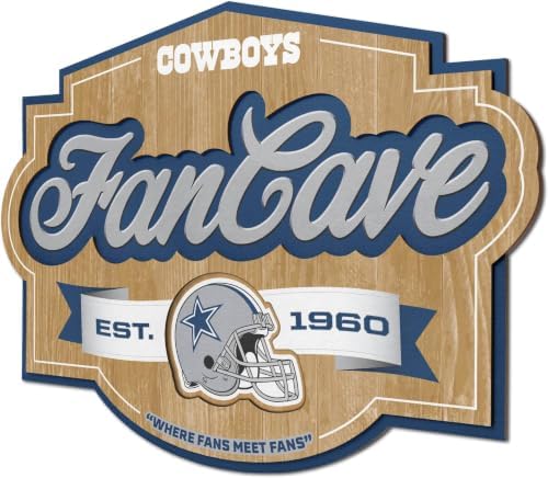 YouTheFan NFL Dallas Cowboys Fan Cave Sign, One Size (Pack of 6)