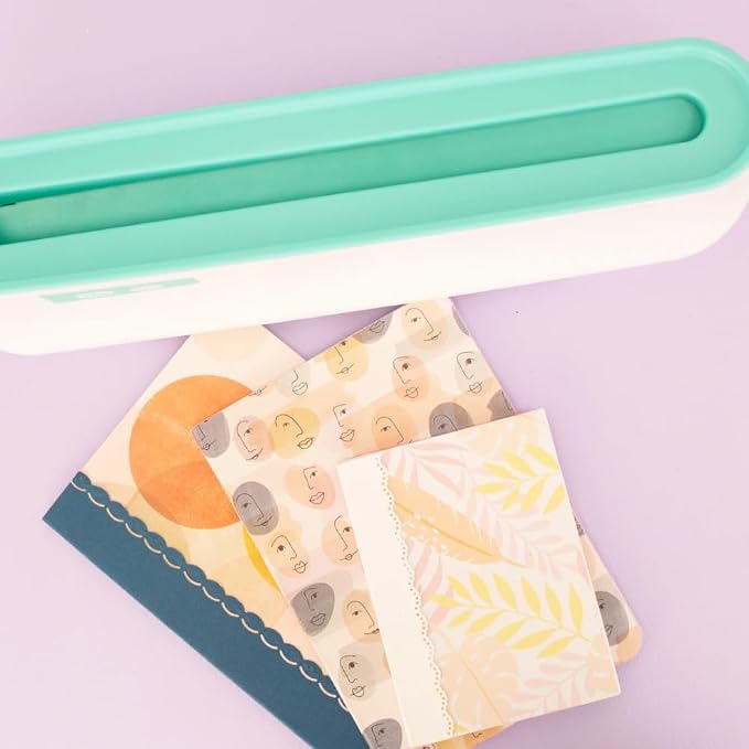Craftelier - Minty Thermal Binding Machine with 3 Color Binding Spines Set, Book Binder for Scrapbooking Projects, DIY Journals, Notebooks, Documents & Photo Books, 200 Sheets Capacity, Mint & White
