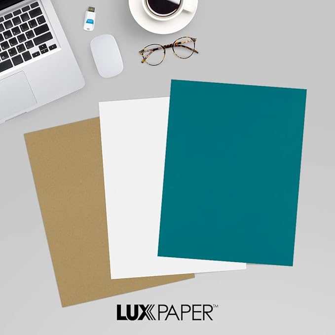 LUXPaper 8.5" x 11" Paper | Letter Size | Teal | 80lb. Text | 250 Qty