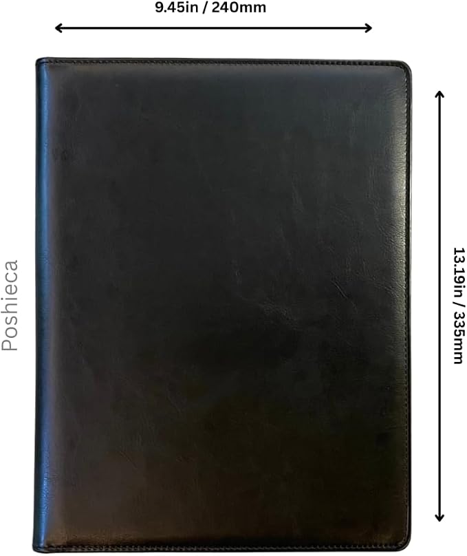 Leather Portfolio Binder for Business use, Document Organizer with Smart Storage, Calculator, Writing pad, – padfolio All in one, Professional Binder Portfolio for Women and Men