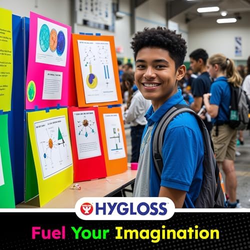 Hygloss Poster Board 22 x 28, 25 Pack Neon Pink, Colored Posterboard