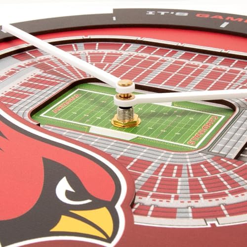 YouTheFan NFL Arizona Cardinals StadiumView 3D Wall Clock