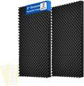 2 Pack Sound Proof Foam Panels for Walls, 48" x 24" x 2" Self-Adhesive Acoustic Panels, High Density Egg Crate Sound Dampening Panels for Recording Studio, Home Office