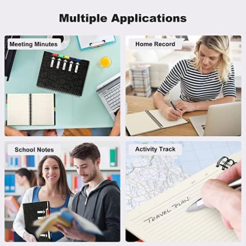 CAGIE 5 Subject Spiral Notebooks with Dividers College Ruled 8.5x11, 2 Pack
