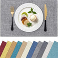 Homaxy Cloths Placemats for Dining Table Set of 6, 13" x 19", Dark Grey